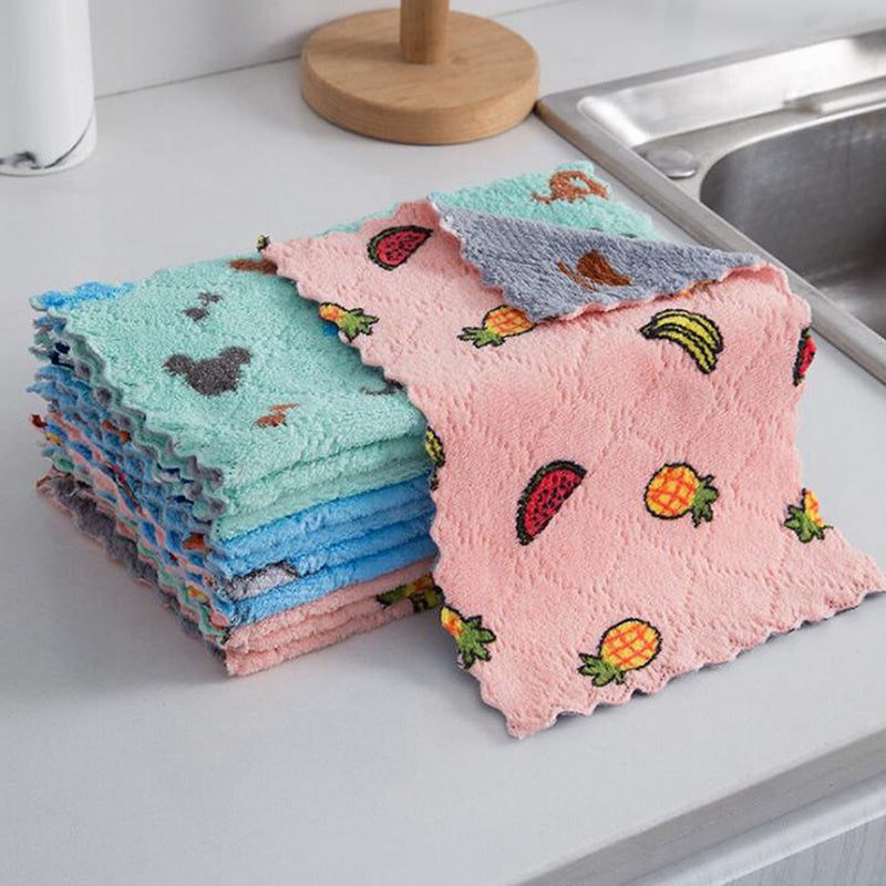 5pcs Super Absorbent Reusable Kitchen Dishcloths