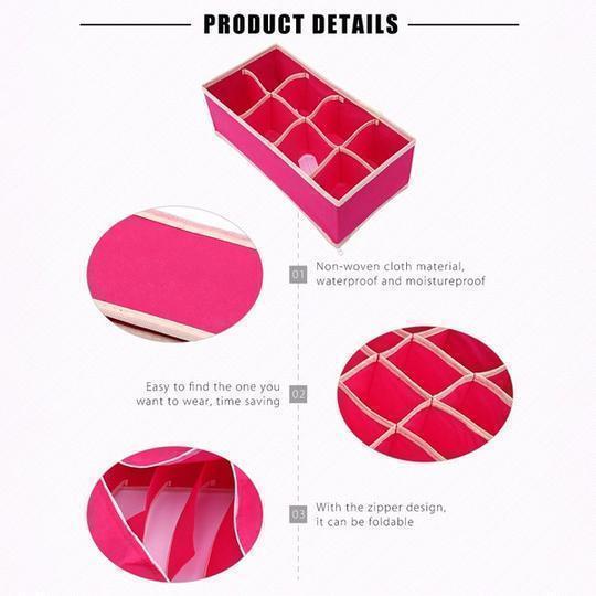 Foldable Underwear Drawer Organizer Set (4pcs)