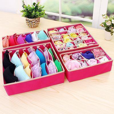 Foldable Underwear Drawer Organizer Set (4pcs)