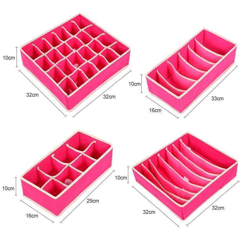 Foldable Underwear Drawer Organizer Set (4pcs)