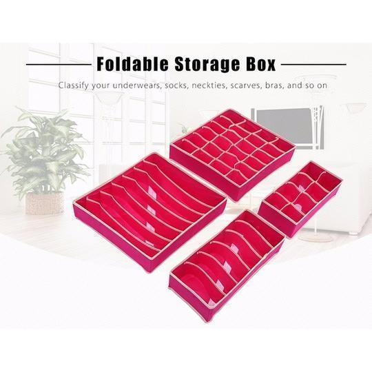Foldable Underwear Drawer Organizer Set (4pcs)