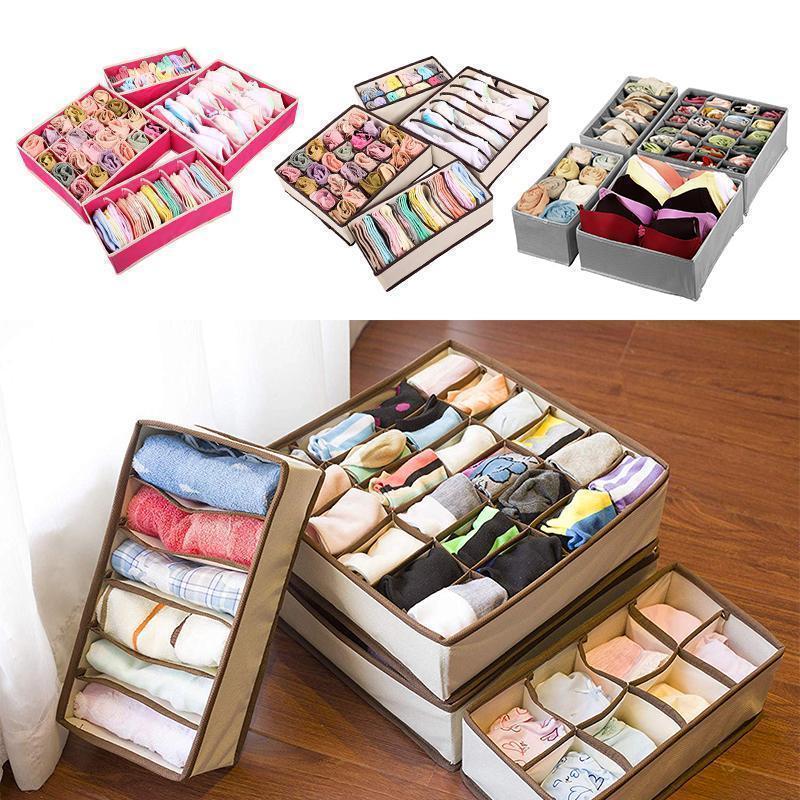 Foldable Underwear Drawer Organizer Set (4pcs)