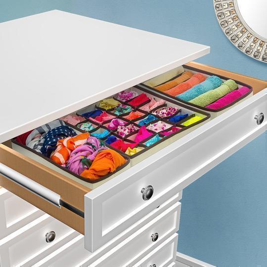 Foldable Underwear Drawer Organizer Set (4pcs)
