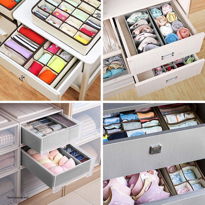 Foldable Underwear Drawer Organizer Set (4pcs)