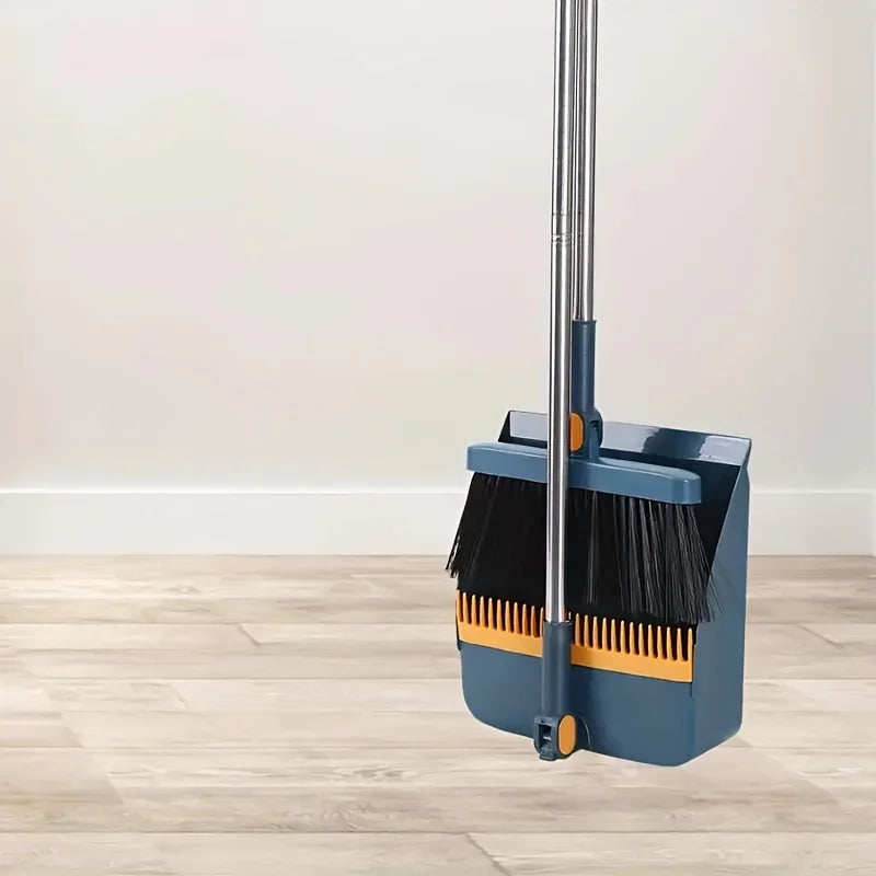 Broom and Dustpan Set with Long Handle Durable