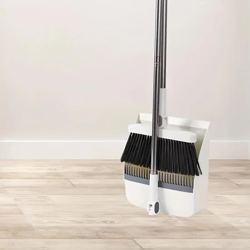 Broom and Dustpan Set with Long Handle Durable