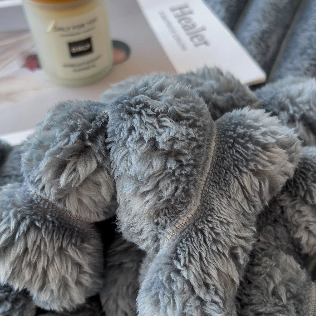 Plush Blanket Thick Wide Striped Multifunction