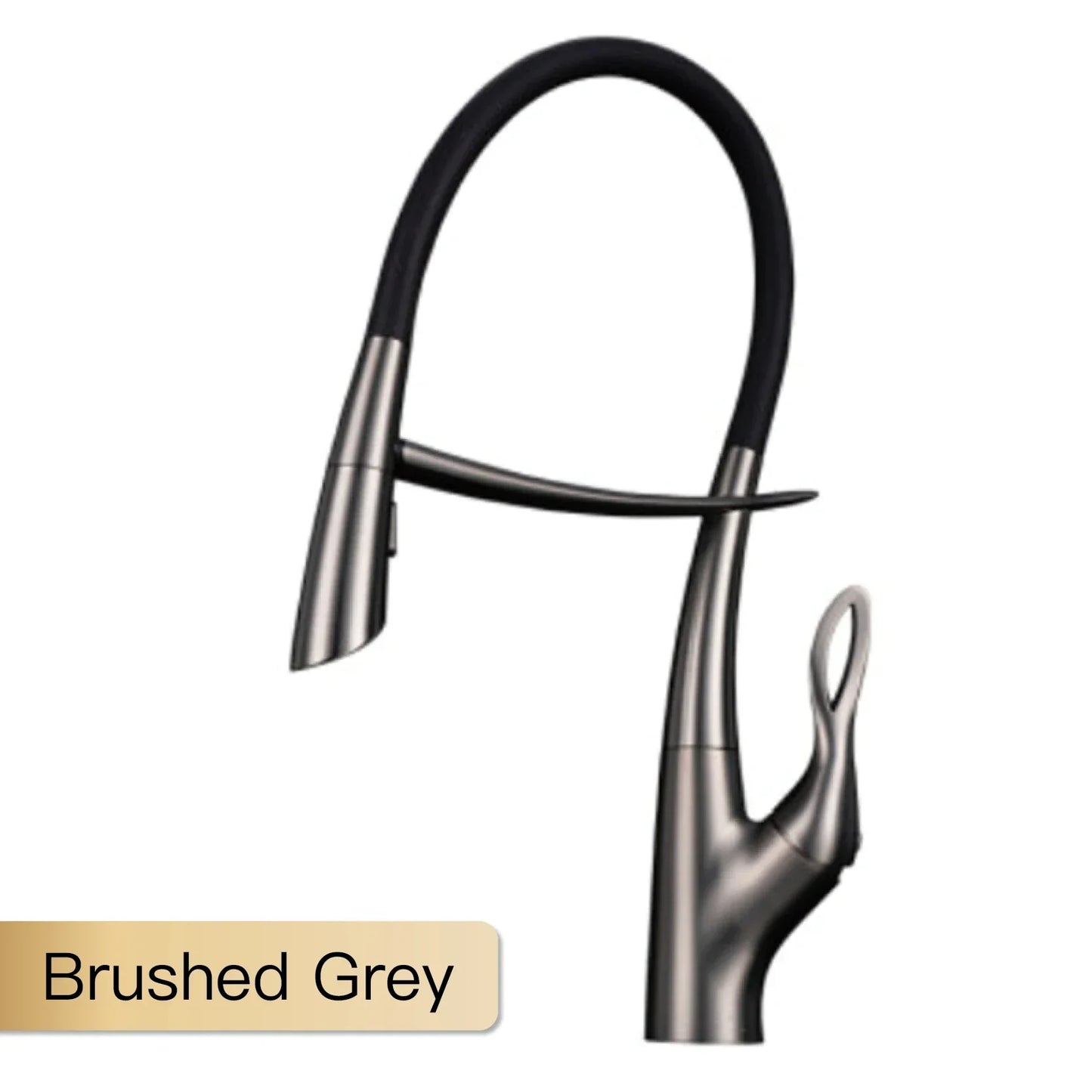 Luxury Gunmetal Pull-Down Modern Kitchen Faucet