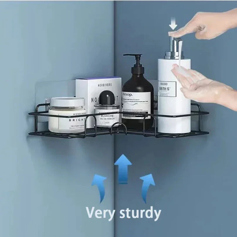 Bathroom Supplies Floating Wall Shelf Metal Organizer