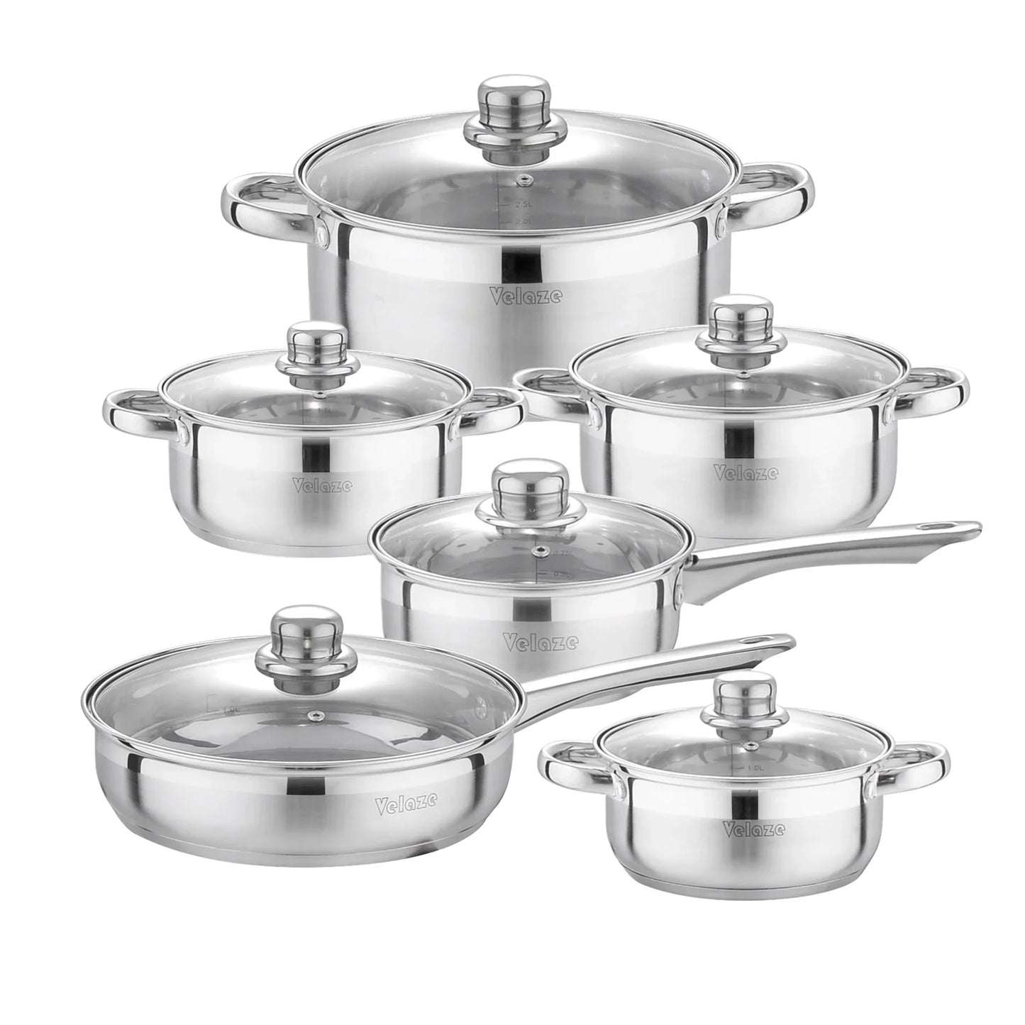 Velaze Kitchen Cookware Set 12 PCS