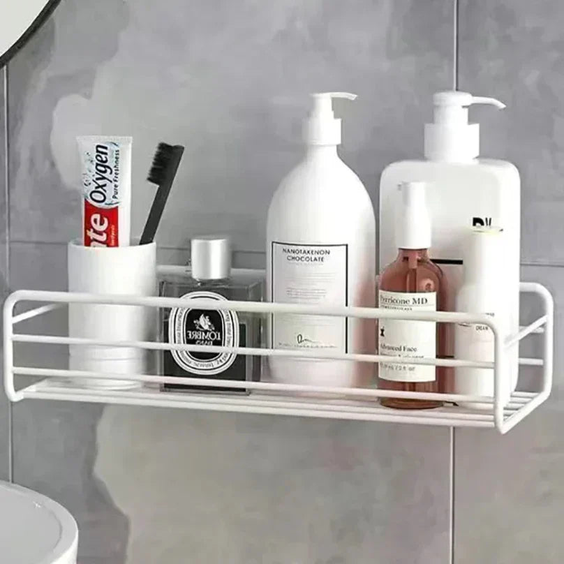 Bathroom Supplies Floating Wall Shelf Metal Organizer