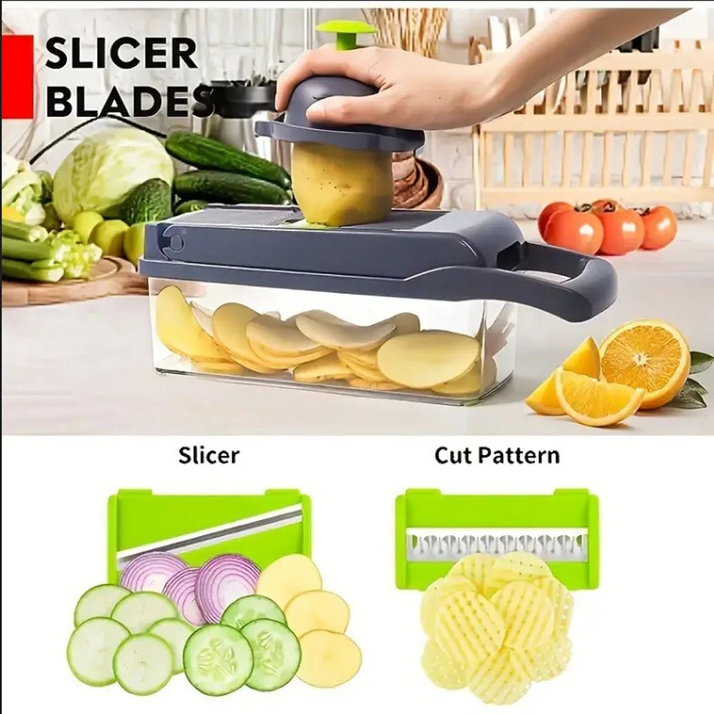 Vegetable Chopper & Slicer with Container