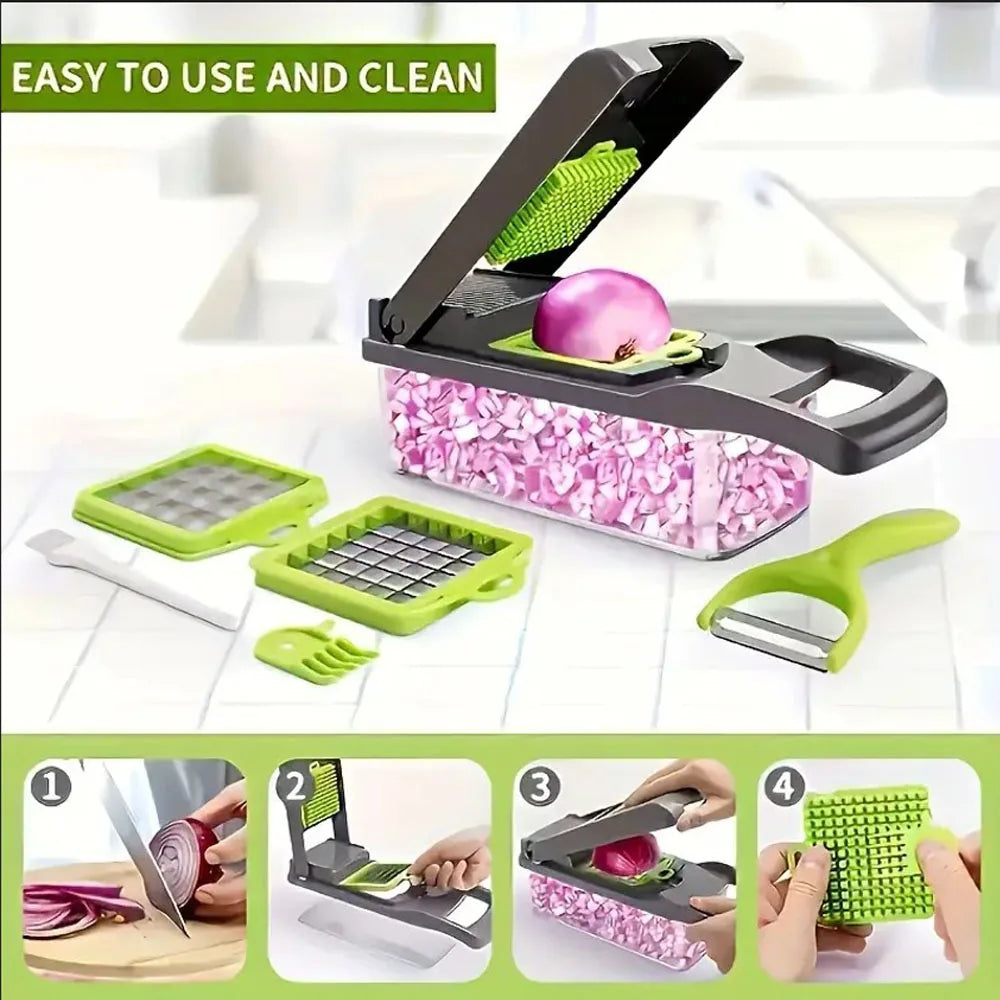 Vegetable Chopper & Slicer with Container