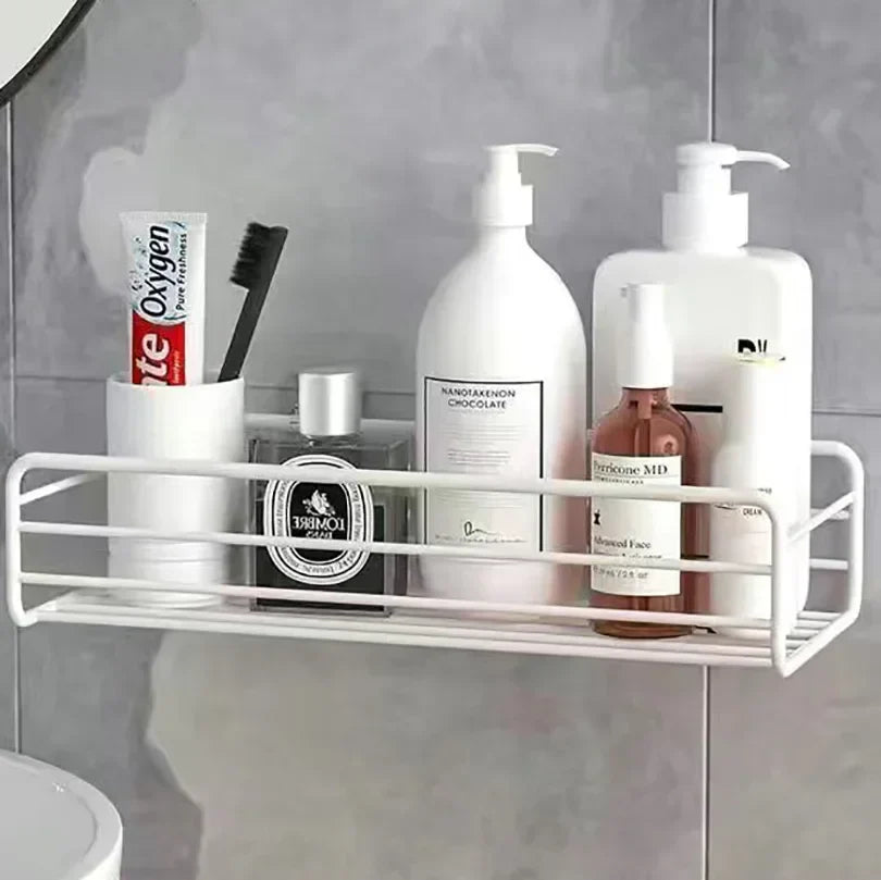 Bathroom Supplies Floating Wall Shelf Metal Organizer