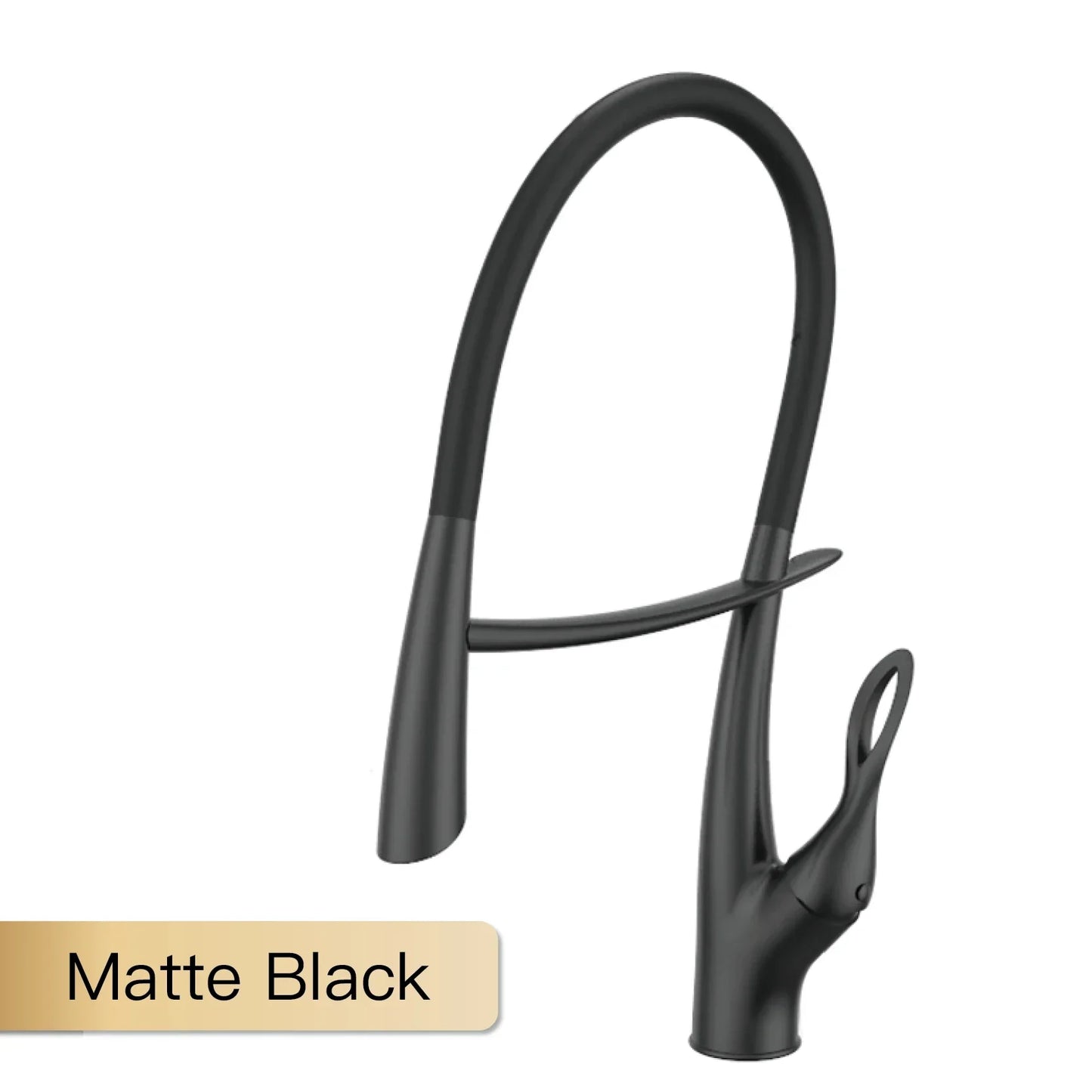 Luxury Gunmetal Pull-Down Modern Kitchen Faucet