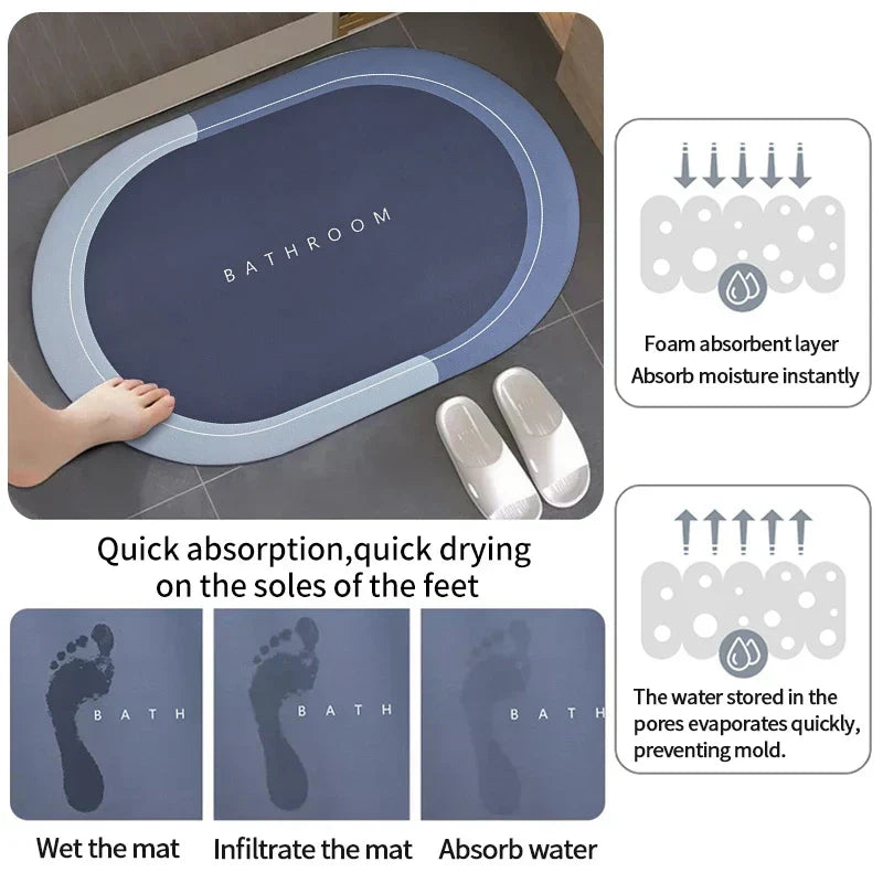 Quick-Dry Non-Slip Bath Mat