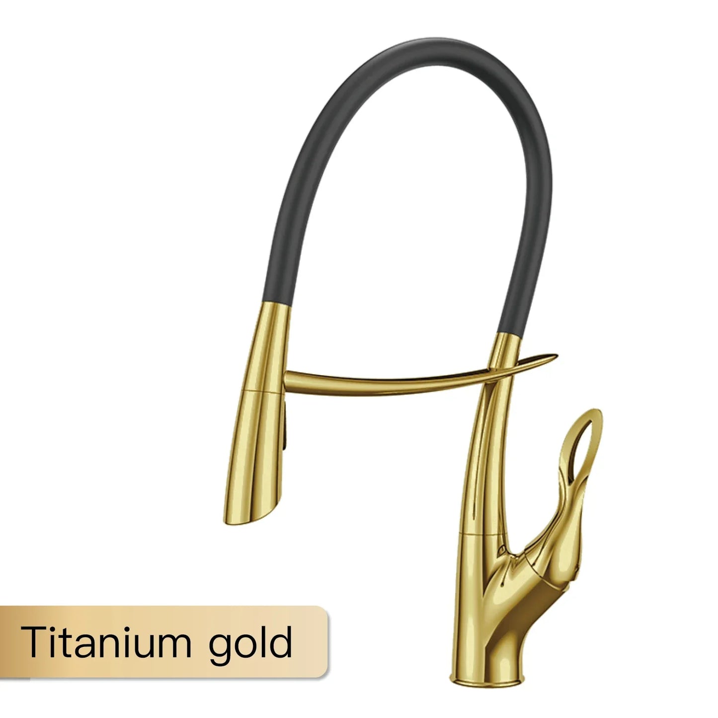 Luxury Gunmetal Pull-Down Modern Kitchen Faucet