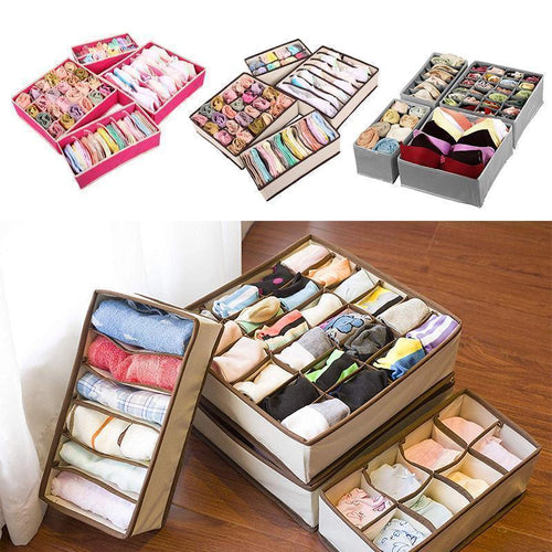 Foldable Underwear Drawer Organizer Set (4pcs)