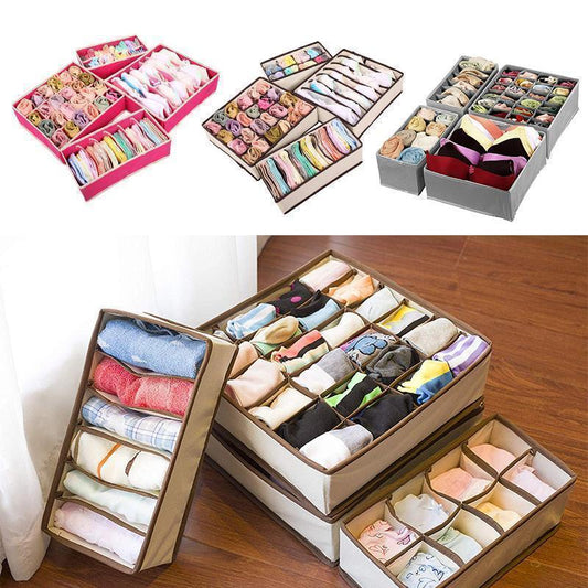 Foldable Underwear Drawer Organizer Set (4pcs)