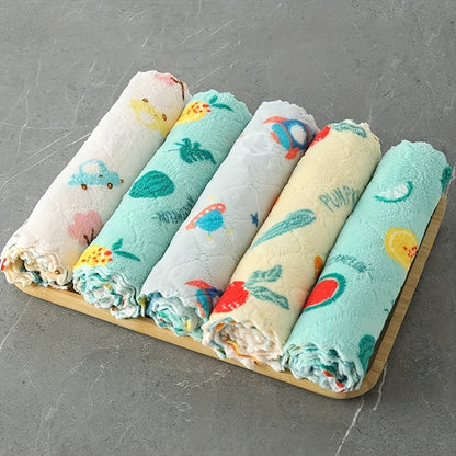 5pcs Super Absorbent Reusable Kitchen Dishcloths