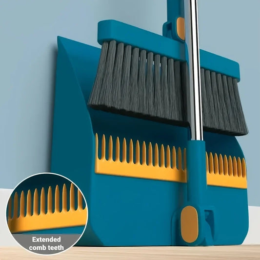 Broom and Dustpan Set with Long Handle Durable
