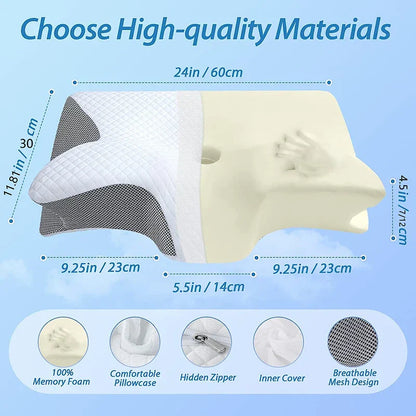 Ergonomic Neck Pillow – Memory Foam Support