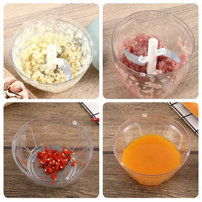 500/900ML Manual Meat & Garlic Mincer Chopper
