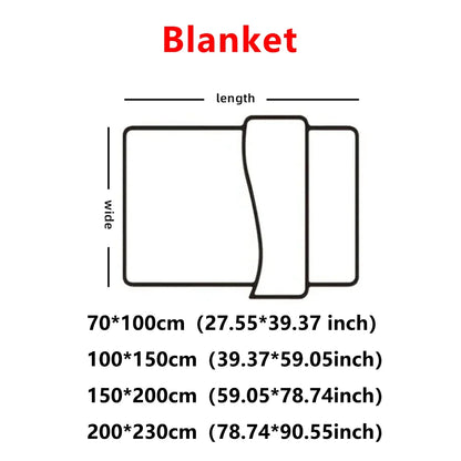 Plush Blanket Thick Wide Striped Multifunction